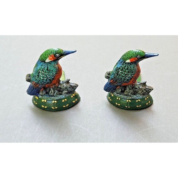 Cast Iron Bookends Bird Hummingbird Rare Old Birds - Picture 13 of 16